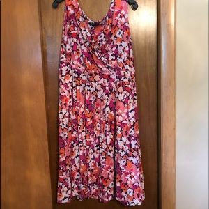 Pink and orange floral dress
